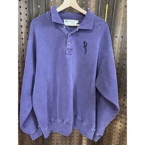 Redwood Classics Purple Sweatshirt  With Printed Tattoo Flash Art Size XL Y2k